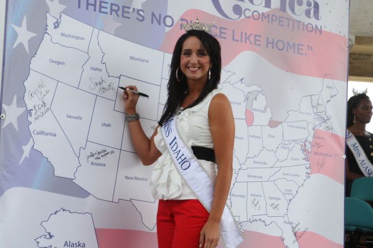 MISS AMERICA ARRIVES