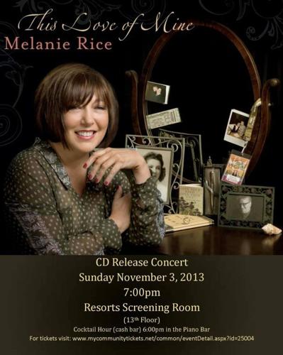 Special concert celebrating release of jazz singer Melanie Rice's new ...