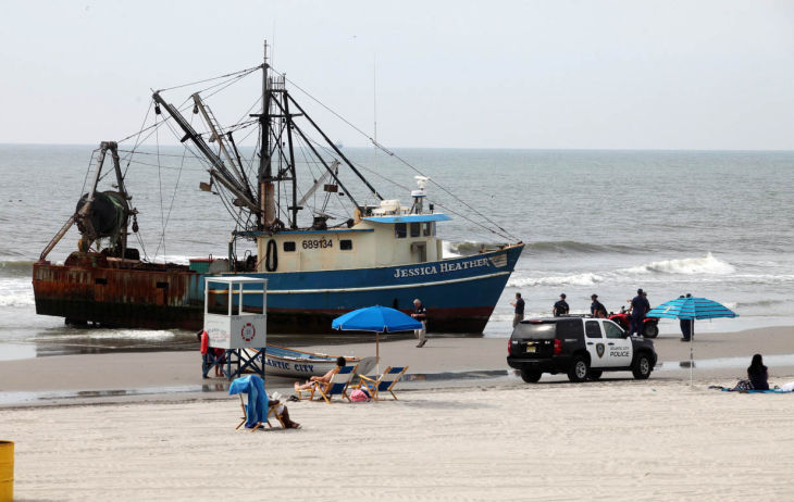 Beached Boat in Atlantic City