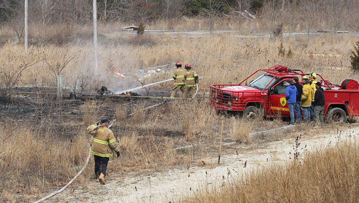 Pleasantville brush fire