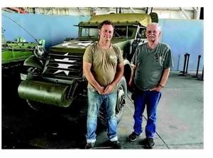 M16A1 half-track military vehicle at NAS Wildwood Aviation Museum in Lower Township