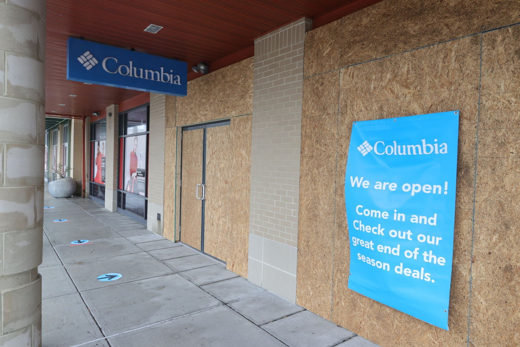 Boarded up windows at Columbia Sportswear anger Atlantic City