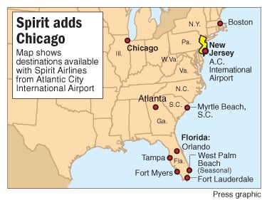 Spirit's first Chicago flight from 