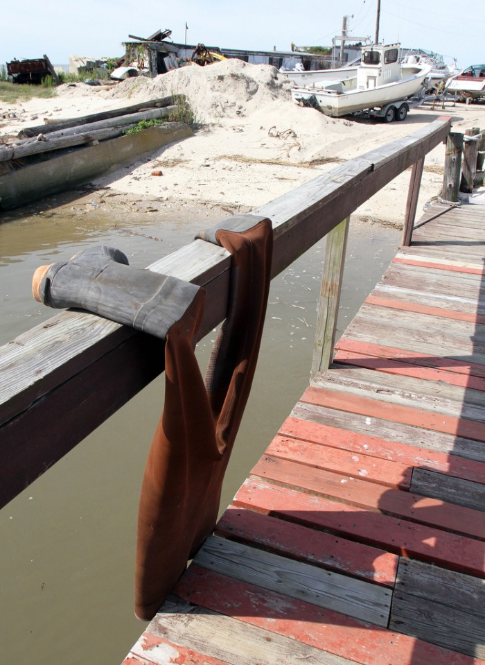 Residents of Gandys Beach see the Delaware Bay threatening their