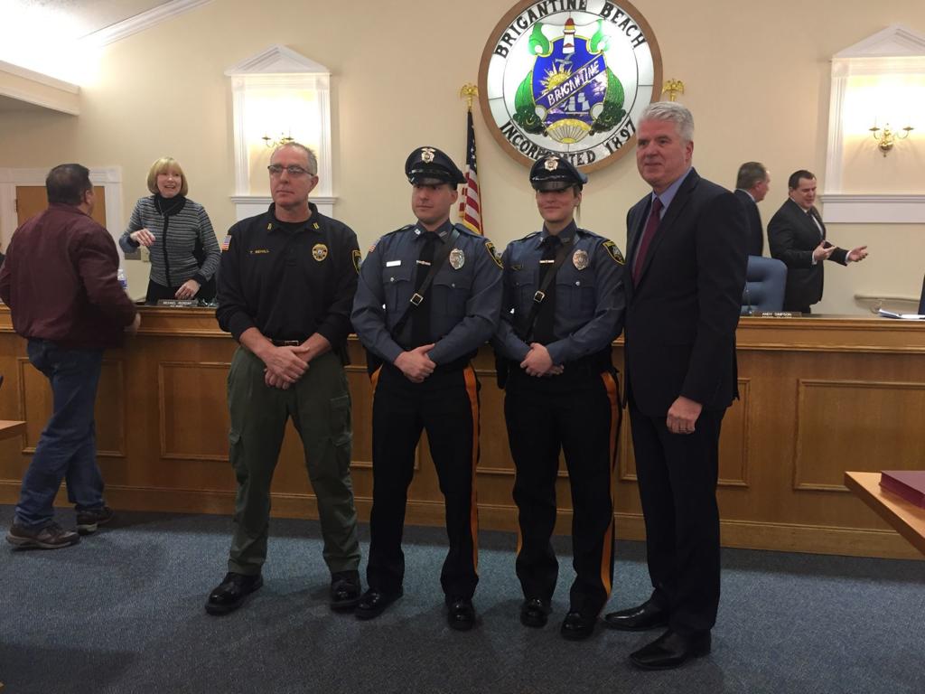 Brigantine Swears In Two New Police Officers Brigantine Pressofatlanticcity Com