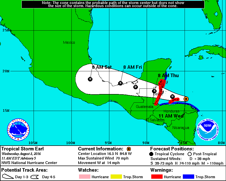 Tropical Storm Earl may become a hurricane, bound for Belize | News ...