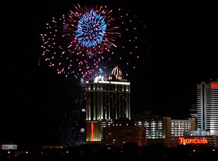 Fireworks over Atlantic City Boardwalk greet the high season with a bang