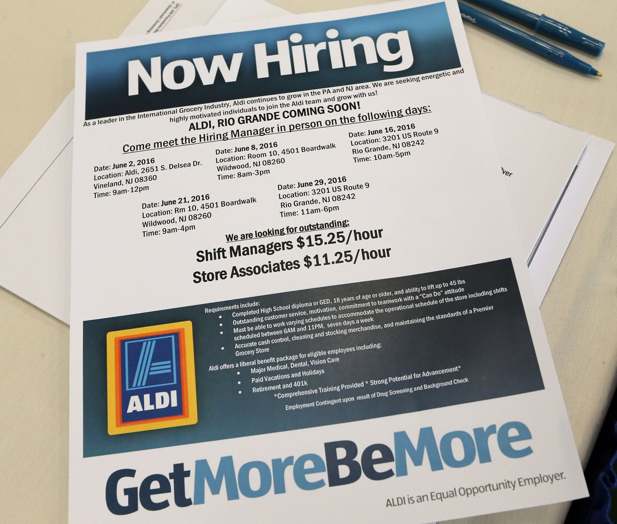 Hundreds apply for 15 25 jobs at Middle Township Aldi