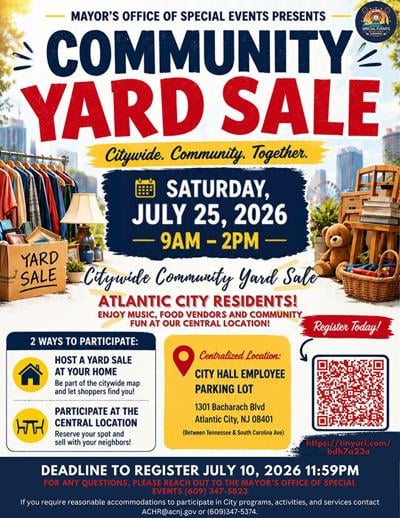 Atlantic City Hosting Community Yard Sale for Residents