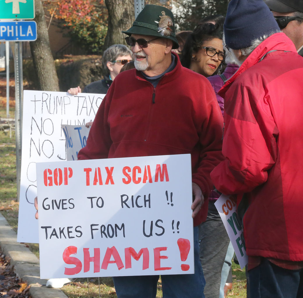 Locals rally in Mays Landing to protest GOP tax bill Politics