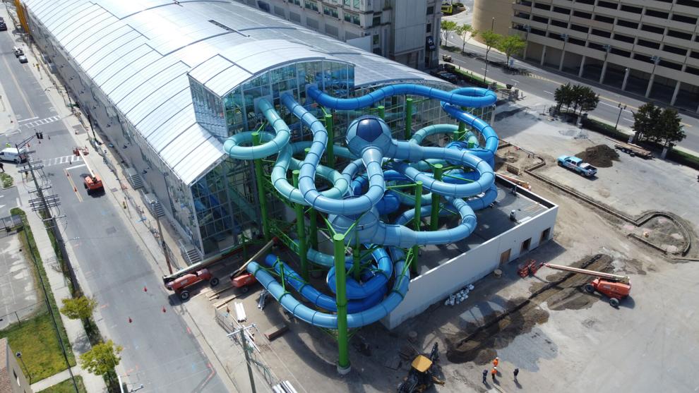 How much will Island Waterpark at Showboat cost when it opens?