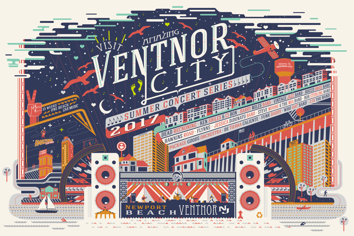 Amazing Ventnor selling concert posters