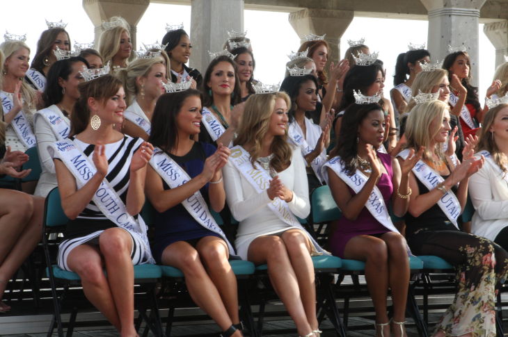 MISS AMERICA ARRIVES