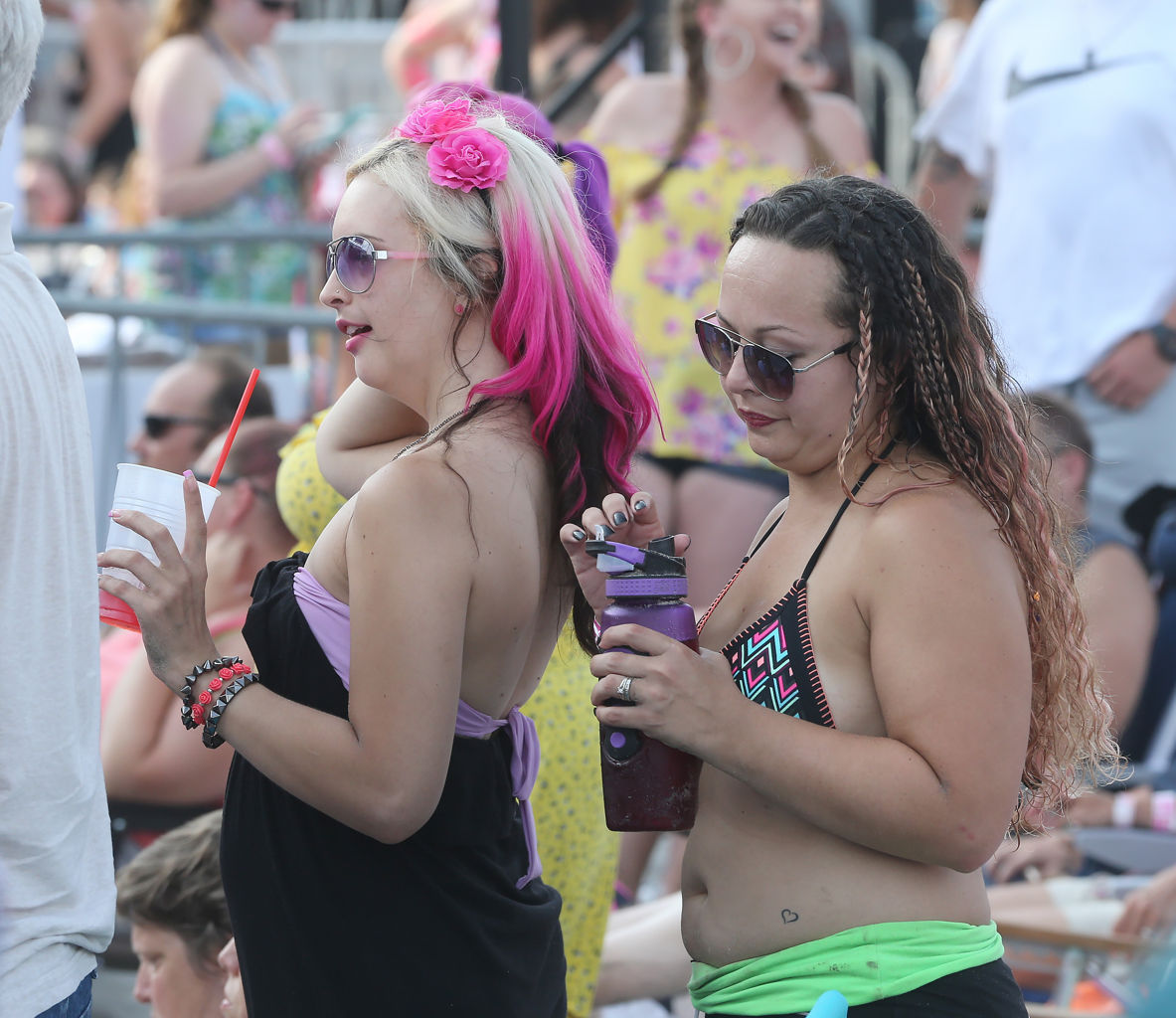 Pink Beach Concert Crowd