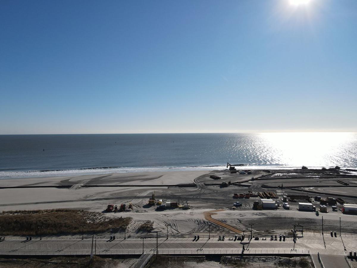 Sunny Atlantic City Winter Drone