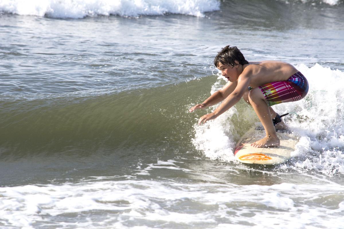 Surfing plaid shorts