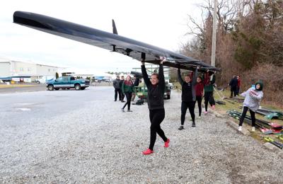 pressofatlanticcity team mullica cedar carry creek crew practice members boat four friday during