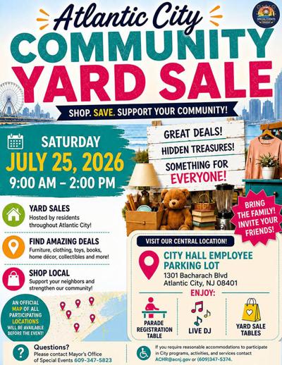 Atlantic City Community Yard Sale This Saturday