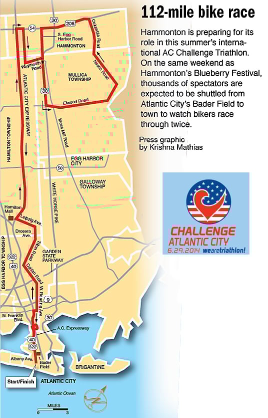 Biking portion of Challenge Atlantic City Triathlon part of big day for
