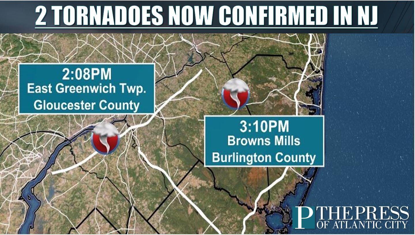 Two tornadoes confirmed in South Jersey as part of Tropical Storm