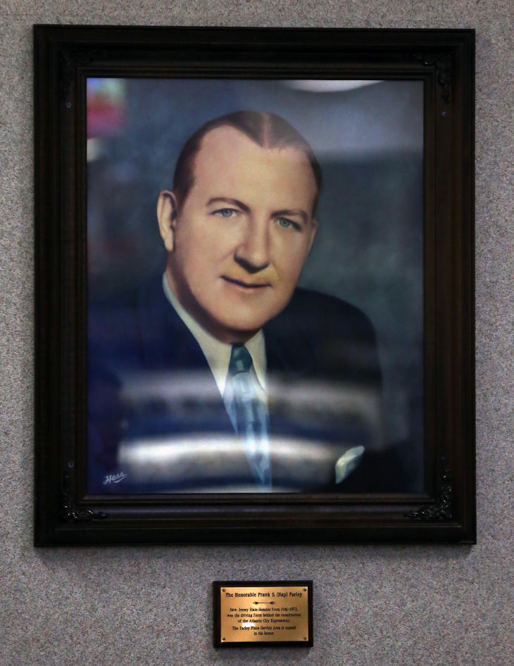 Refurbished 'Hap' Farley portrait unveiled at expressway rest stop