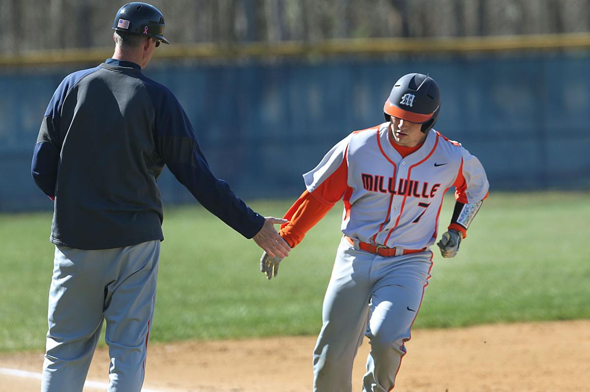 Mike Trout 1 Millville Senior High School Thunderbolts Orange Baseball  Jersey 1