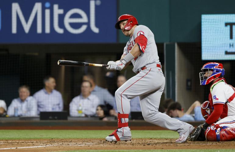 Angels' Mike Trout hits home run in first at-bat as a father