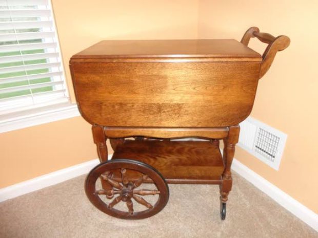 wooden tea trolley toy