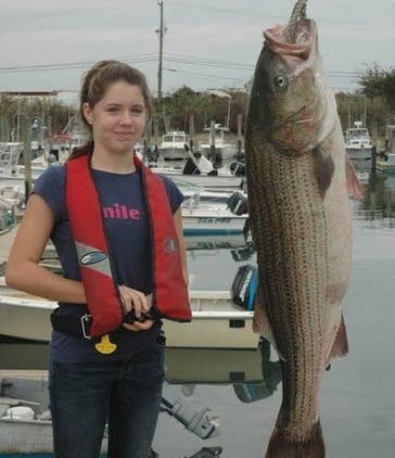 It's official: Vineland girl's 58.29-pound striped bass is a world
