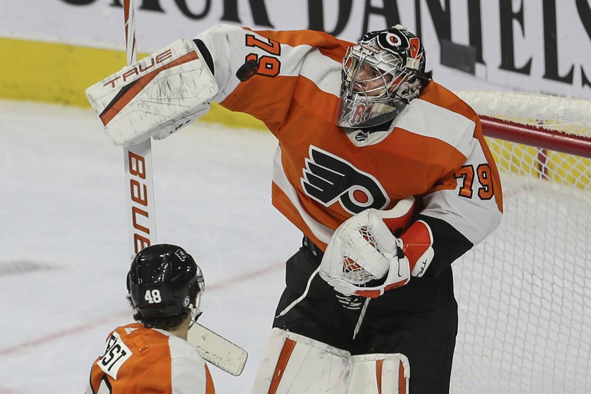 Poised Carter Hart at his best in Flyers' Game 1 win over Canadiens – The  Morning Call