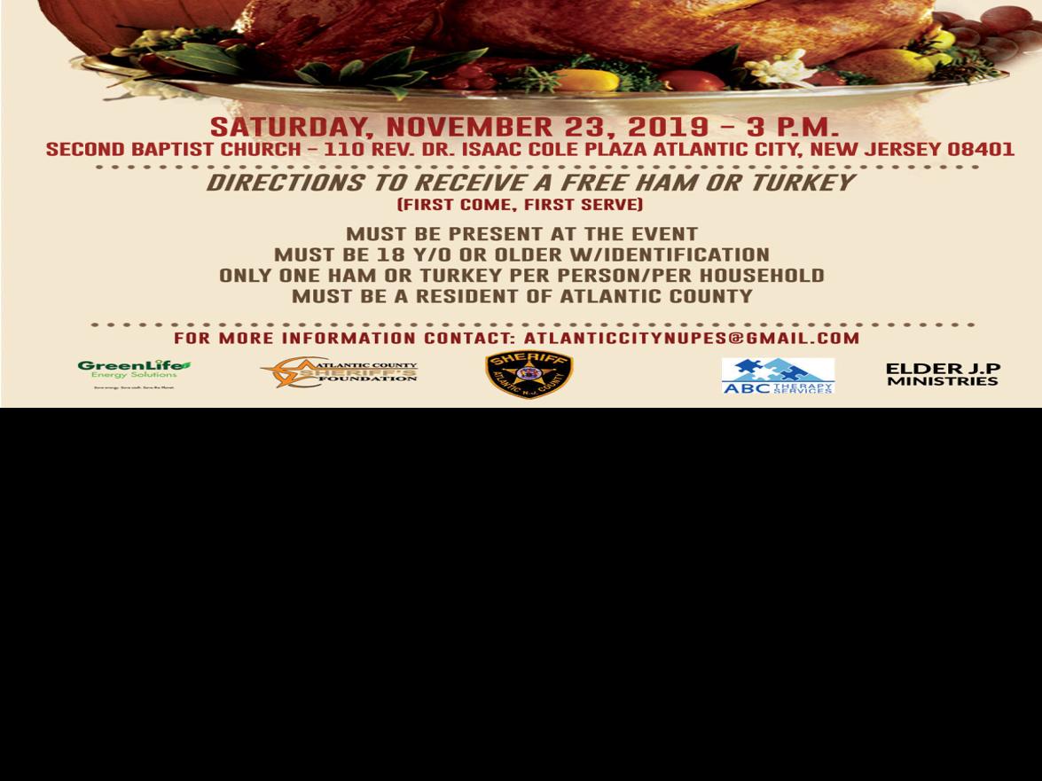 Two Thanksgiving Meal Giveaways Saturday In Atlantic City Local News Pressofatlanticcity Com