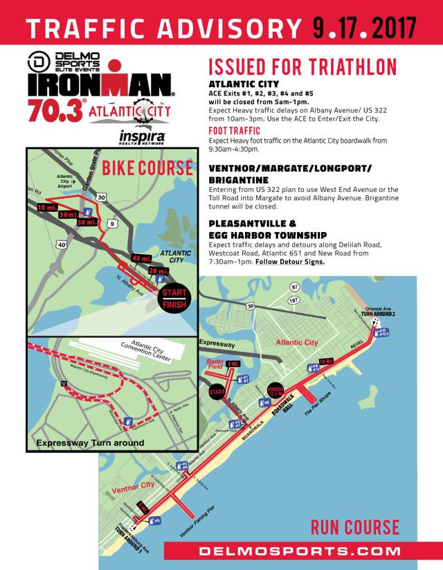 Atlantic City Ironman triathlon set for Sunday, check for detours