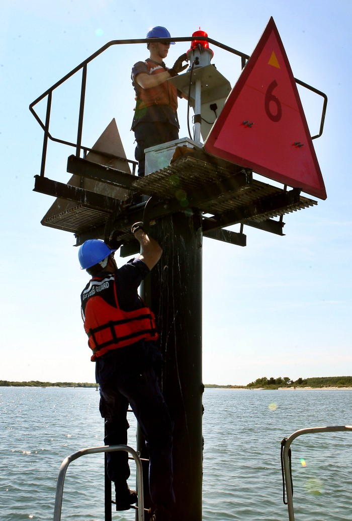 While you're boating, they're maintaining navigation aids that keep New