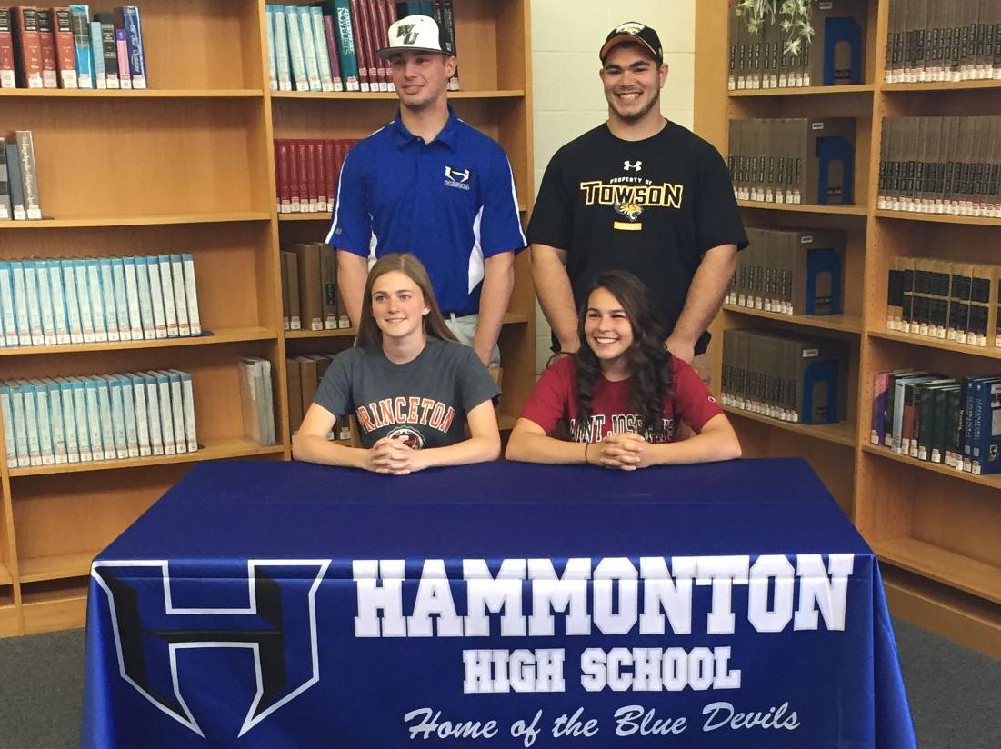4 from Hammonton sign letters of intent to play sports in college