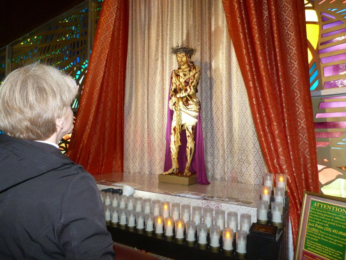 Scourged Jesus Statue on display during Lent at St. Gianna Brigantine