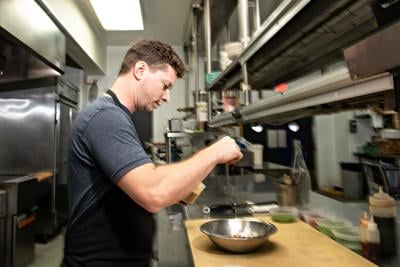 In the kitchen with Kyle Baddorf of Parker's Garage and Oyster Saloon in Beach Haven