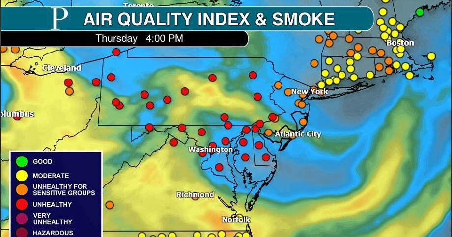 Weather brings air quality alert to NJ for wildfire smoke