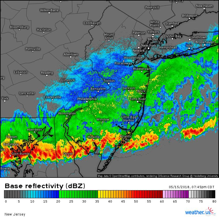 Thunderstorms, lightning pass over Delaware Bay Tuesday | Latest ...