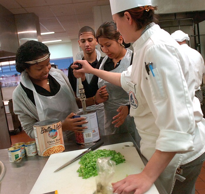 School volunteers cook, pack meals for Atlantic City's homeless