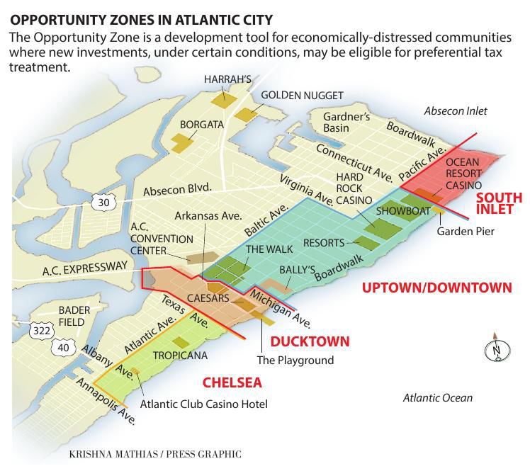 Map Of Atlantic City Atlantic City opportunity zones map | | pressofatlanticcity.com