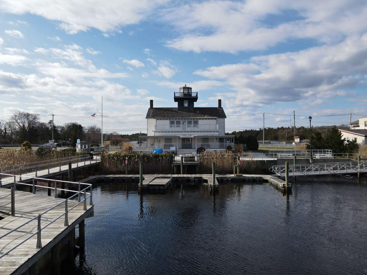 Tucker's Beach Lighthouse on a Mostly Cloudy Day
