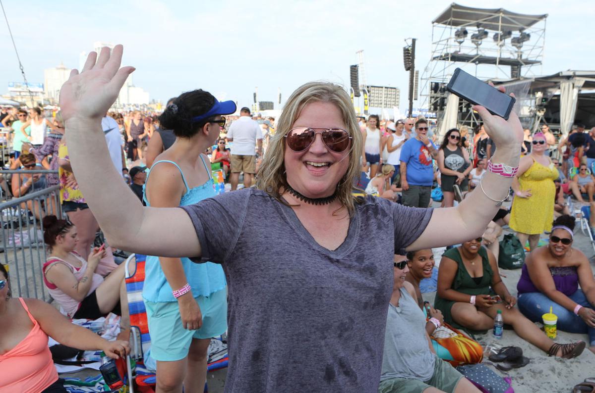 Pink Beach Concert Crowd