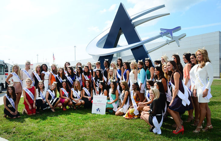 MISS AMERICA ARRIVES