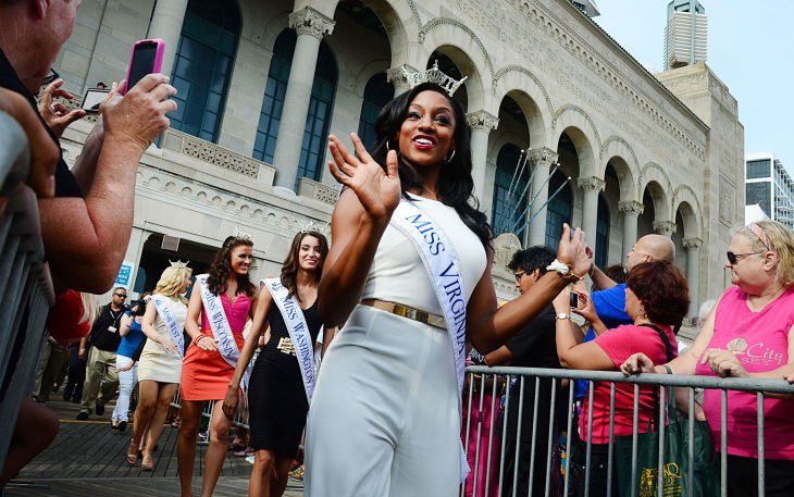 MISS AMERICA ARRIVES