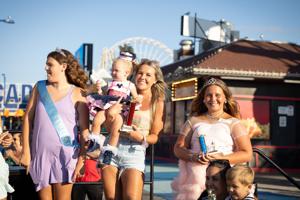 Ireland Rose in Best Dressed costume at the Wildwood Baby Parade on the Wildwood Boardwalk
