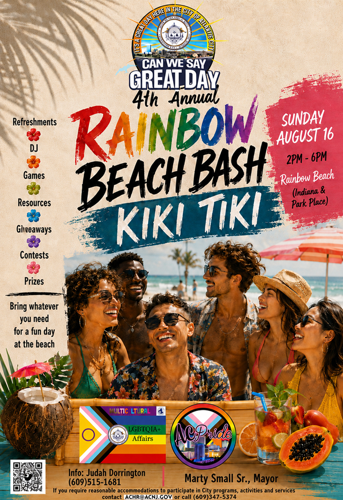 Rainbow Beach Bash Returns to Atlantic City August 16