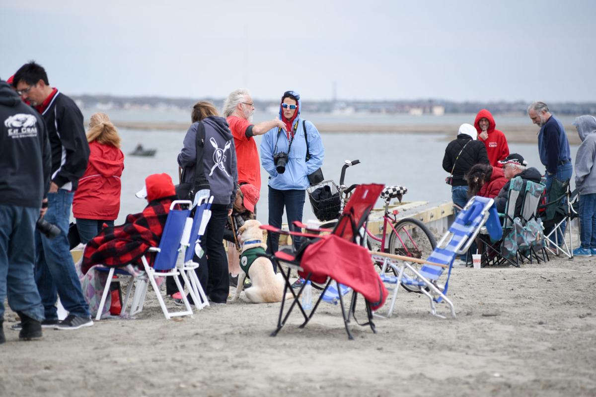 Image captured during the First Annual Back Bay Challenge between Mainland and Ocean City’s Boys Crew held at the Dr. John W. Holland Boathouse and along the mile stretch on Harvard Ave. in Ventnor Saturday, April 15, 2017. Dave Griffin / for the Press