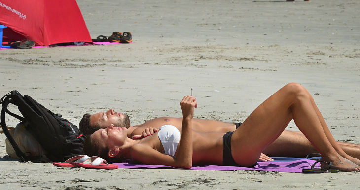Smoking on the Beach
