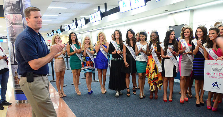 MISS AMERICA ARRIVES