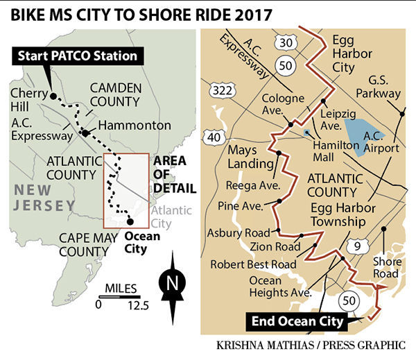 Traffic advisory Bike MS City to Shore Ride News
